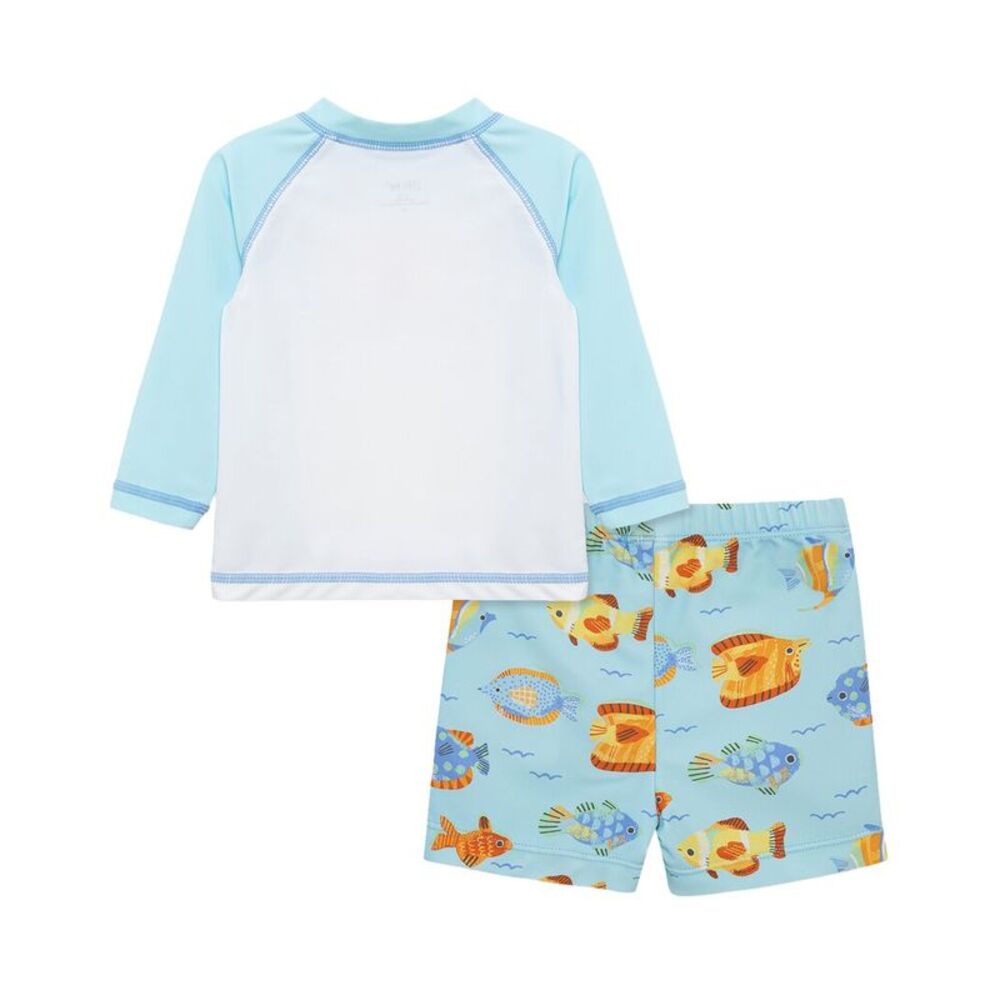 Little Me Boys Fish Rashguard Set - Picture 2 of 3